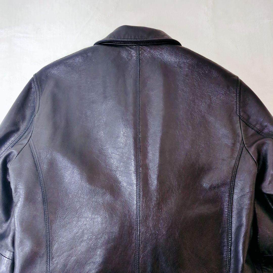 【美品】ナノユニバース ラムレザー シングルライダース S 黒