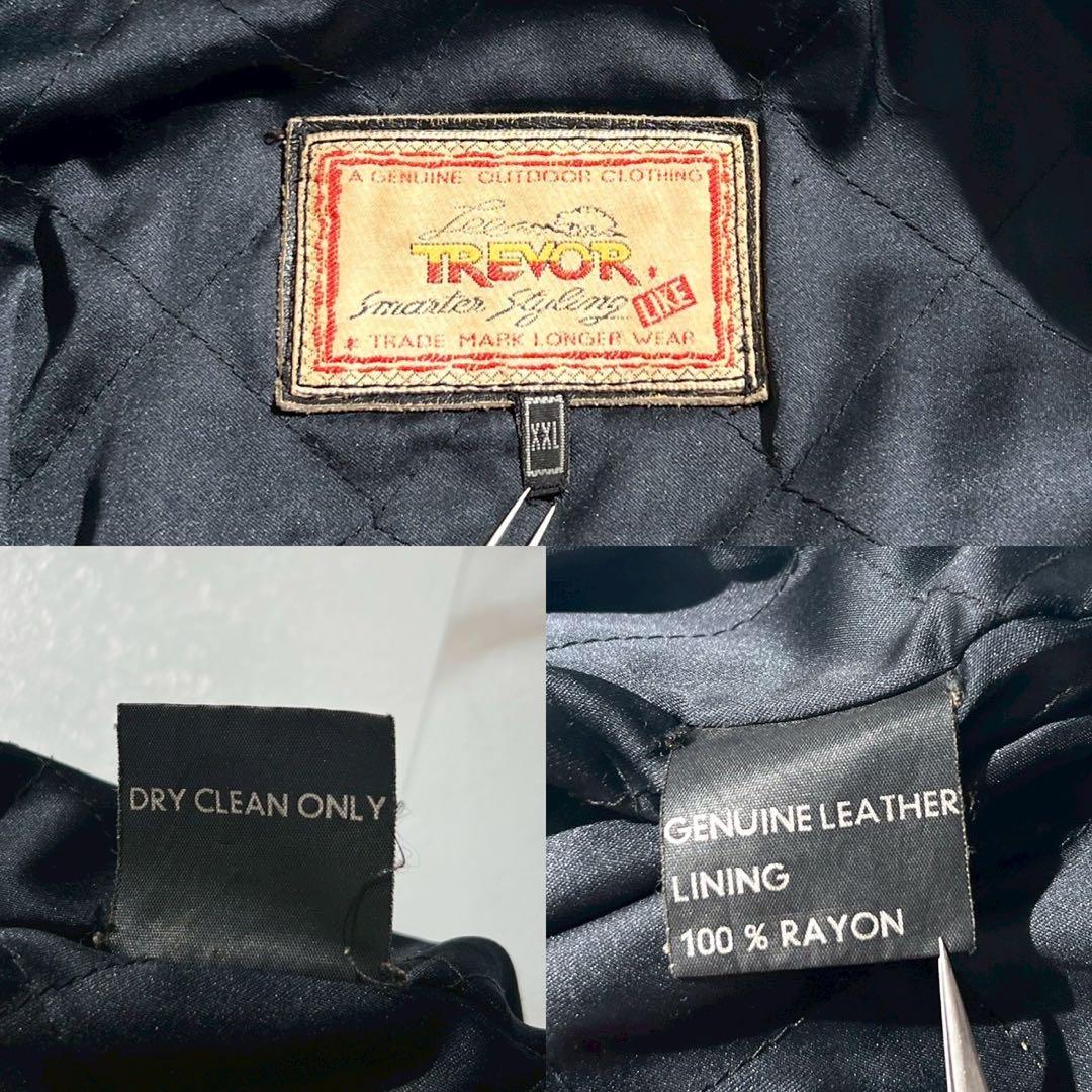 【超希少】Lee TREVOR カウレザージャケット 2XLサイズ キルティング