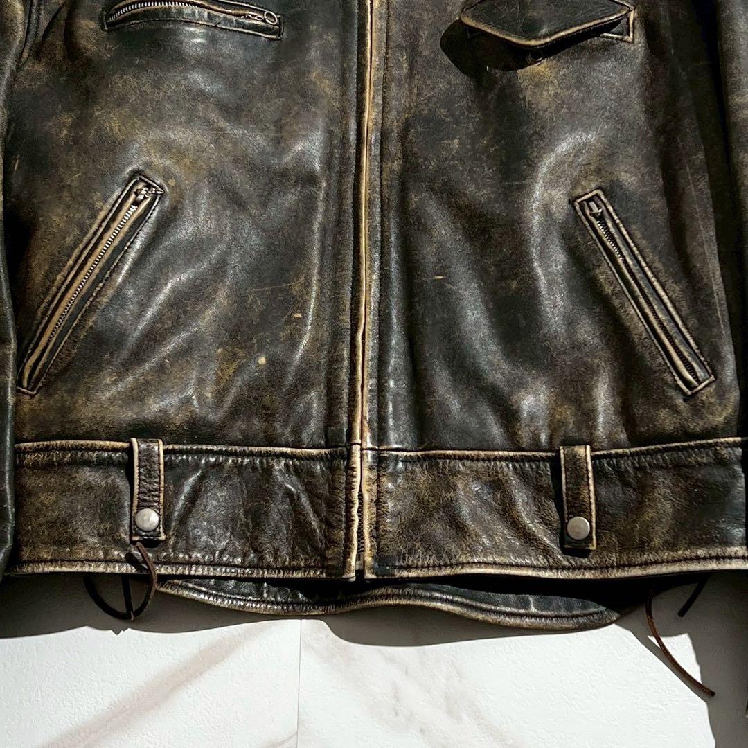 【超希少】Lee TREVOR カウレザージャケット 2XLサイズ キルティング