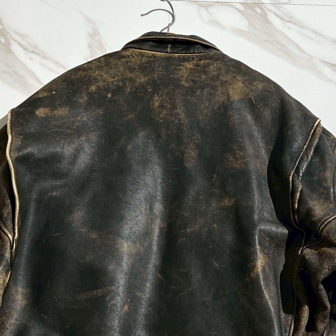 【超希少】Lee TREVOR カウレザージャケット 2XLサイズ キルティング