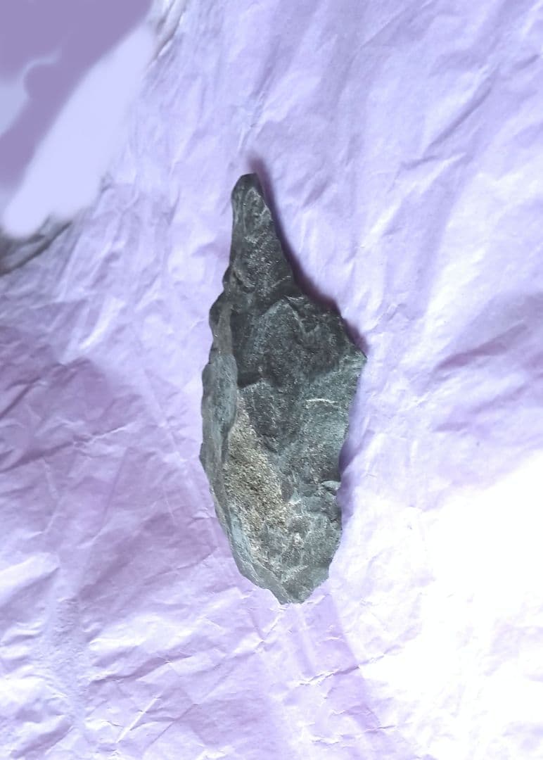 原始人 古い 石器 握槌 サヌカイト 模写