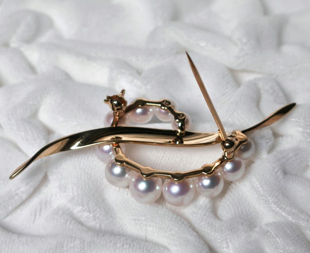 【美品 最高級】ミキモト ブローチ パール サークル K18 愛子様 ご着用 箱