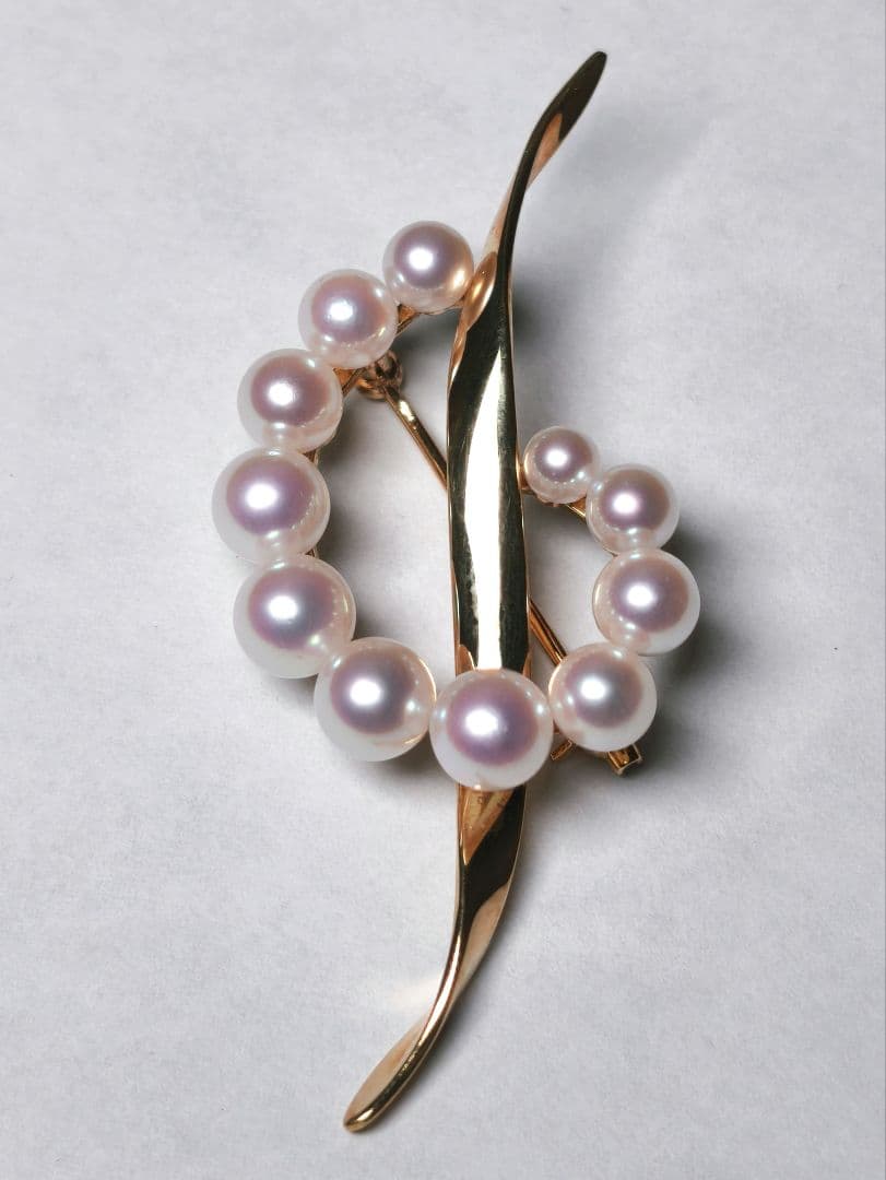 【美品 最高級】ミキモト ブローチ パール サークル K18 愛子様 ご着用 箱