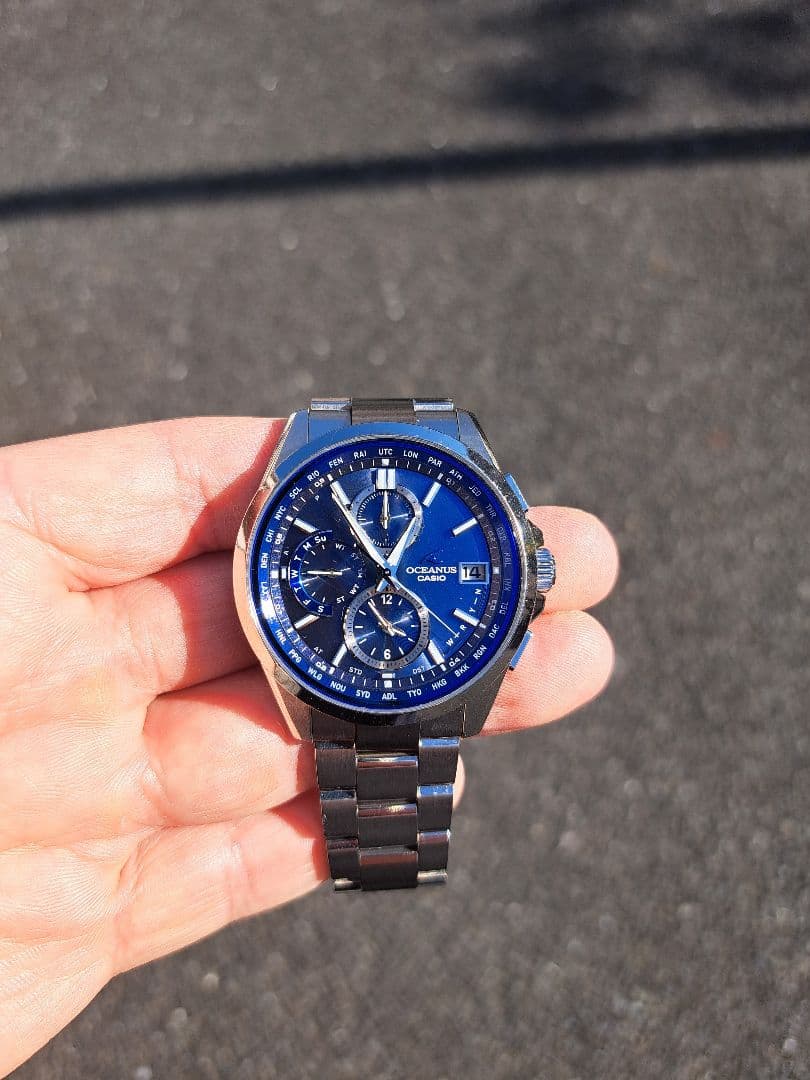 【オシアナス】カシオのクロノグラフ 腕時計 owc-t2600 1AJF