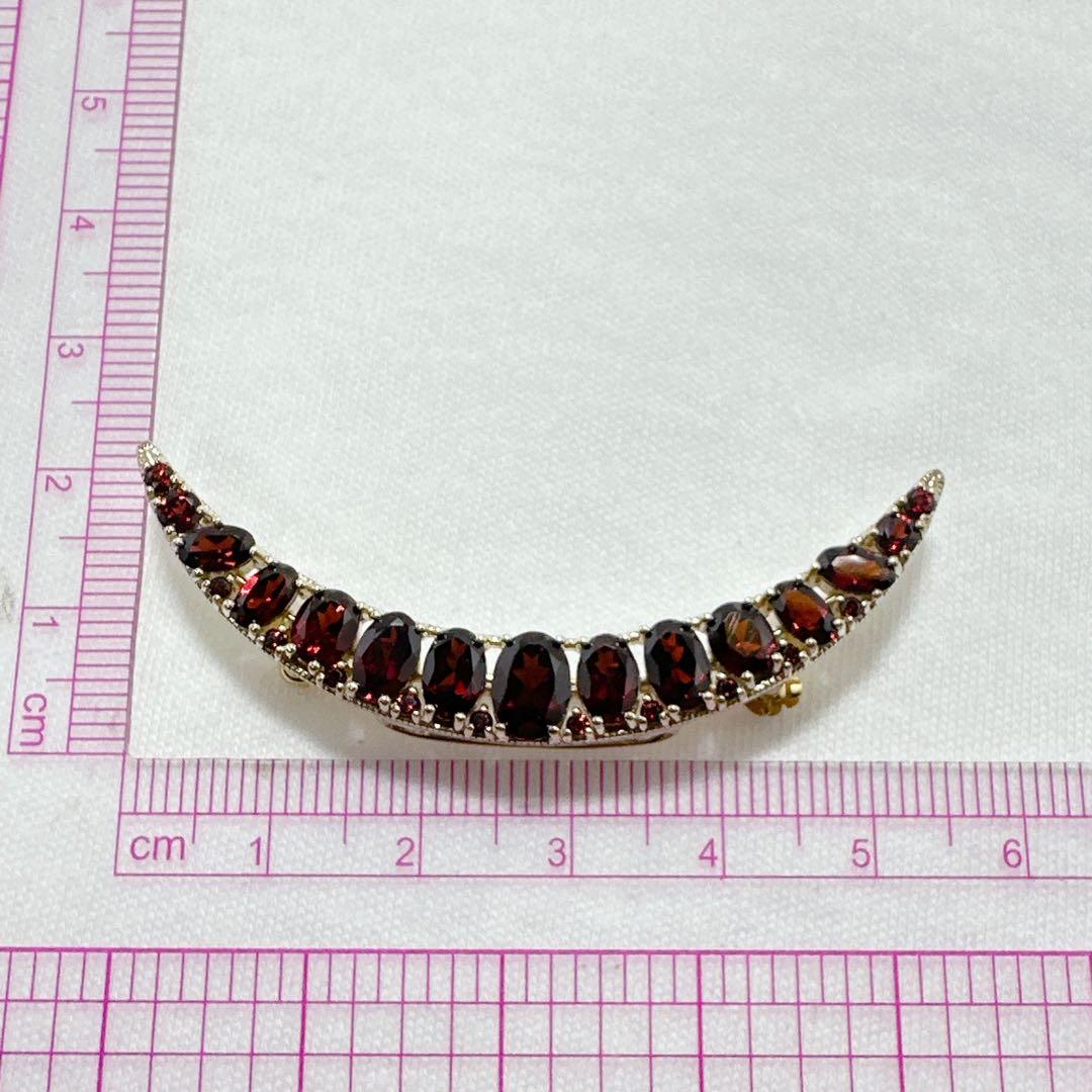 碌山 ロクザン ゴールドカラー ガーネット ブローチ ペンダント 2way