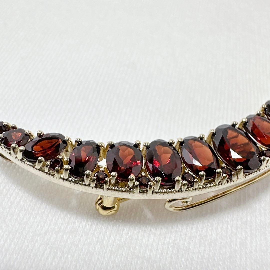 碌山 ロクザン ゴールドカラー ガーネット ブローチ ペンダント 2way