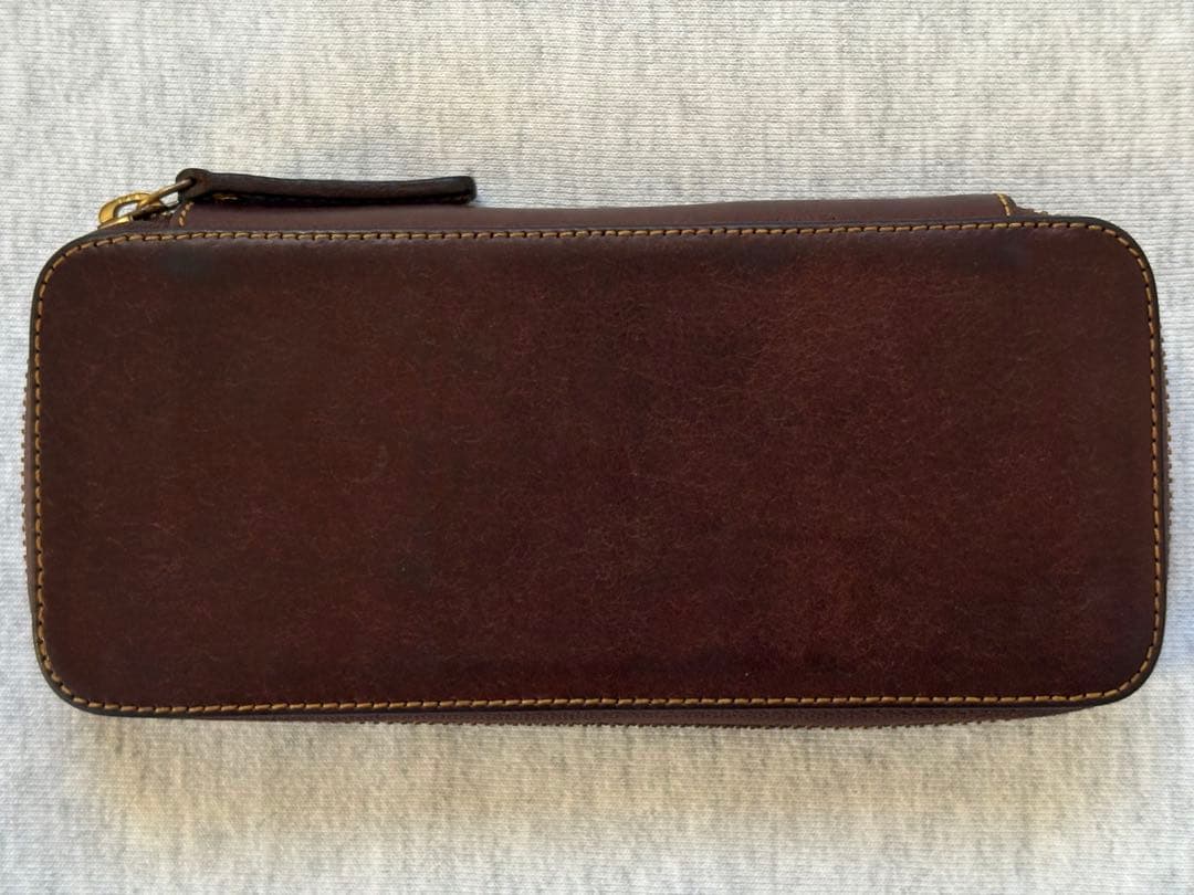 Bahagia&Craft バハギア ラウンドジップペンケース プエブロ タバコ