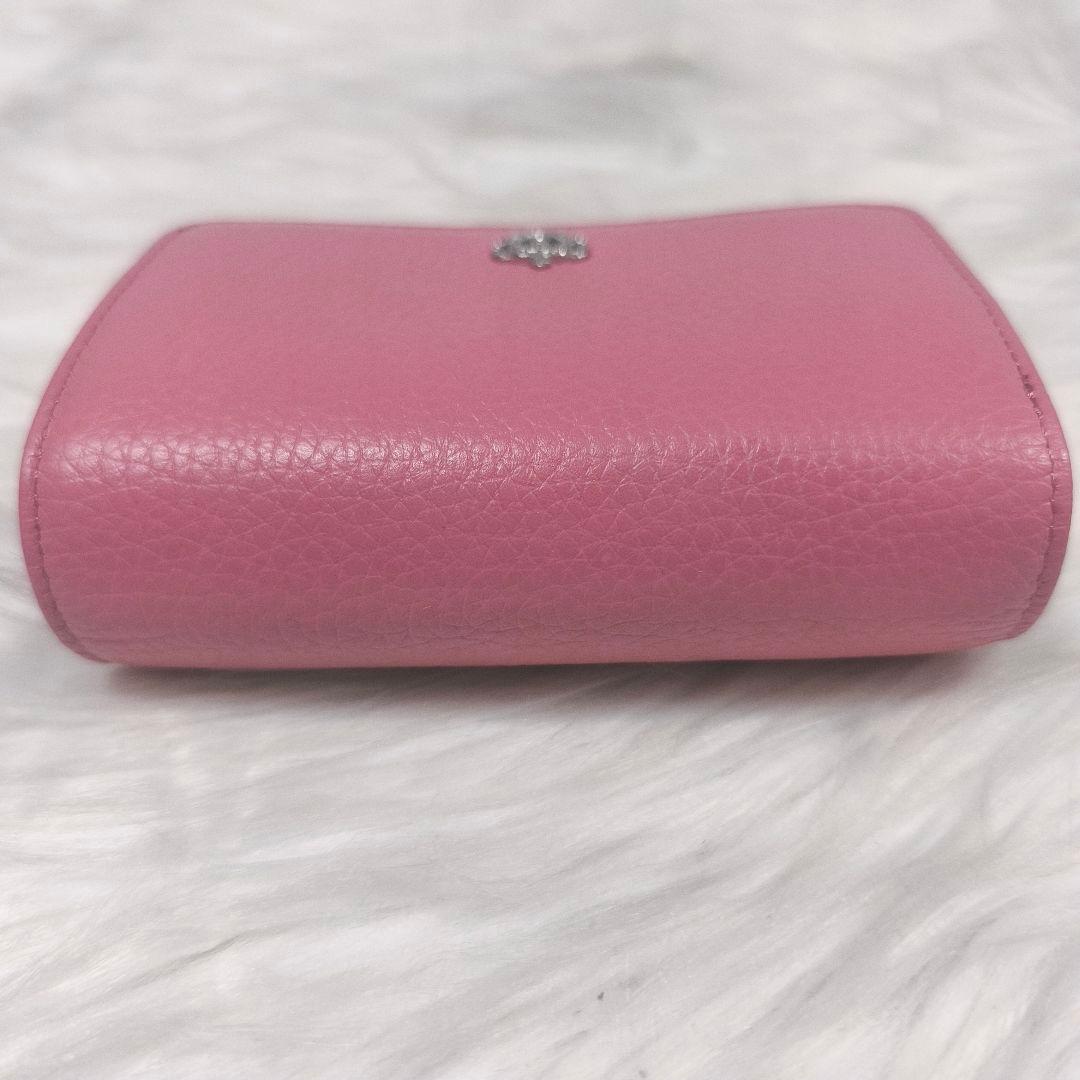 【lightone様】傳濱野　カードが最大40枚二つ折財布リトロ　コーラルピンク