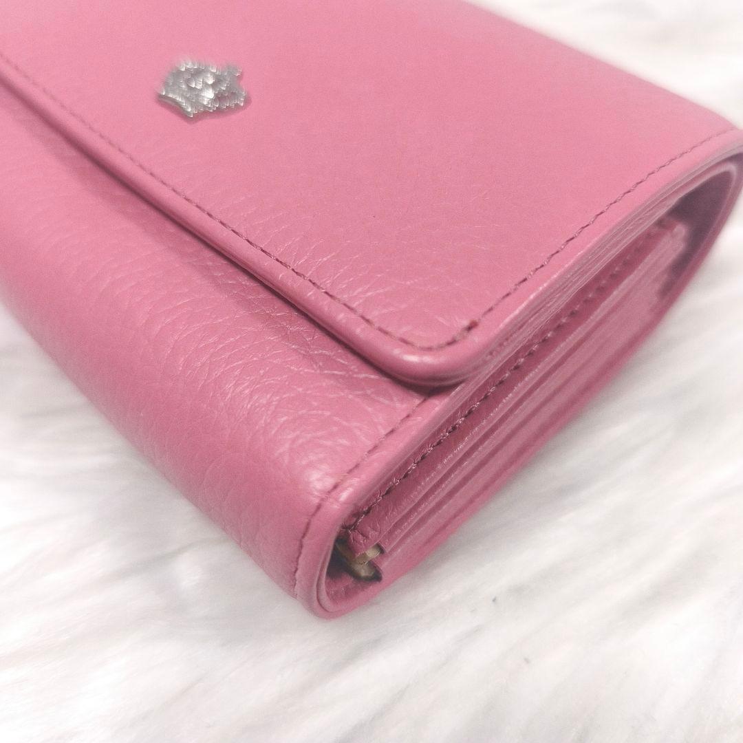 【lightone様】傳濱野　カードが最大40枚二つ折財布リトロ　コーラルピンク