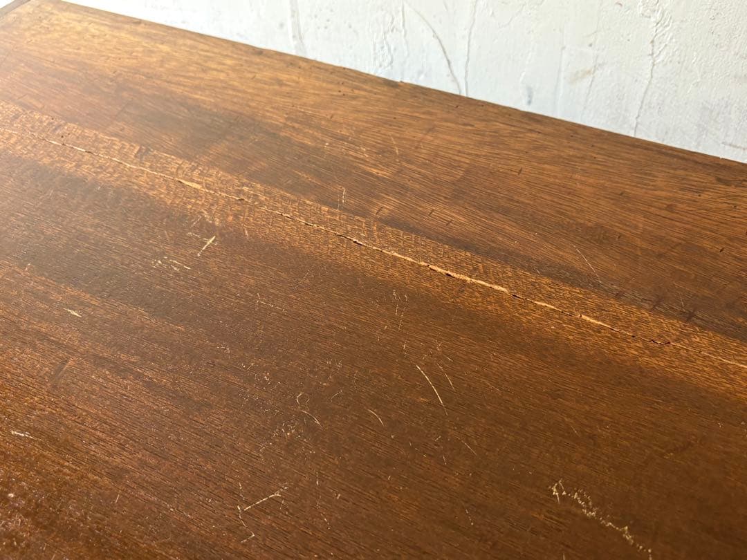 木製2段タンス 鍵付き アンティーク レトロ