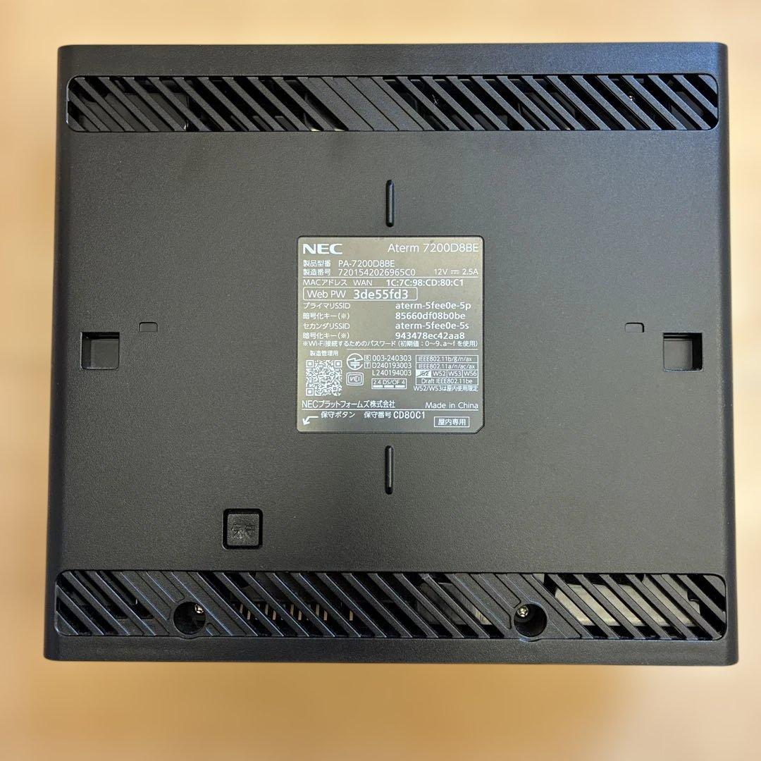 NEC Aterm 7200DBBE 無線LANルーター