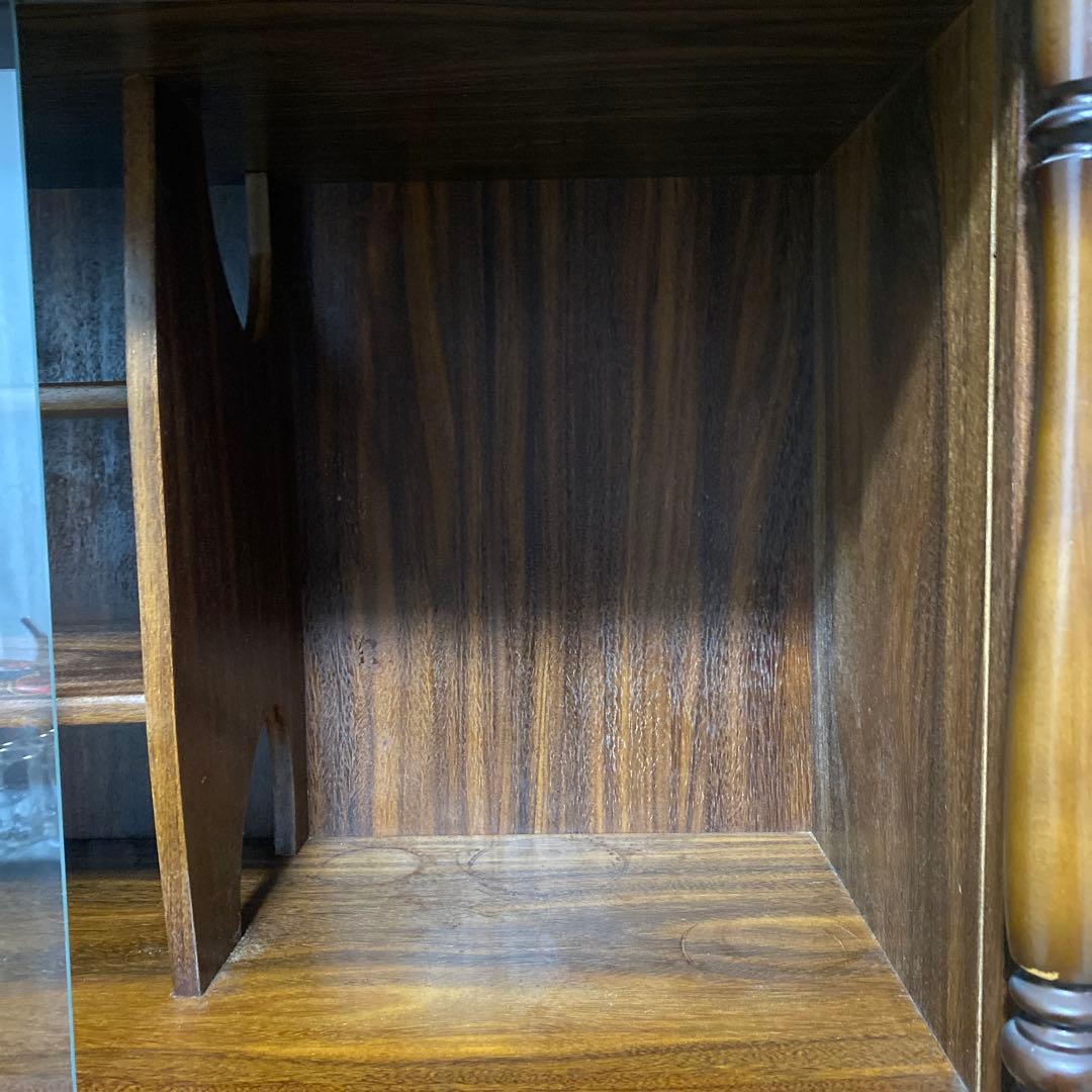 ヴィンテージ　 レトロ　 木製 　ガラス扉　キャビネット　サイドボード