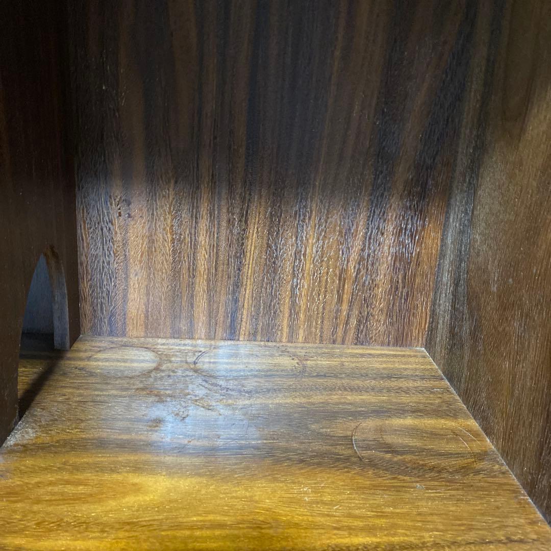 ヴィンテージ　 レトロ　 木製 　ガラス扉　キャビネット　サイドボード