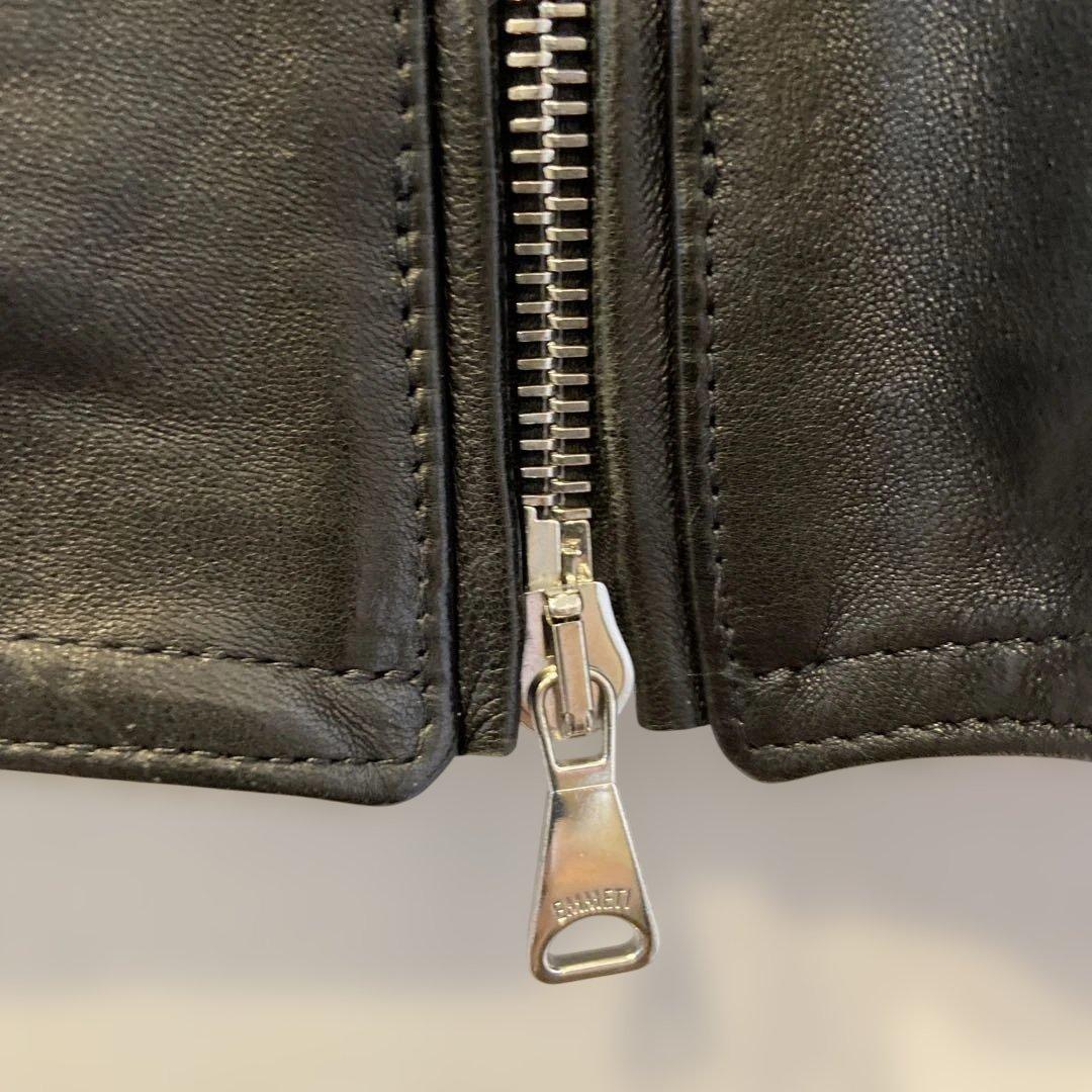 EMMETI エンメティ　アッカ　黒　46 シングルライダースジャケット