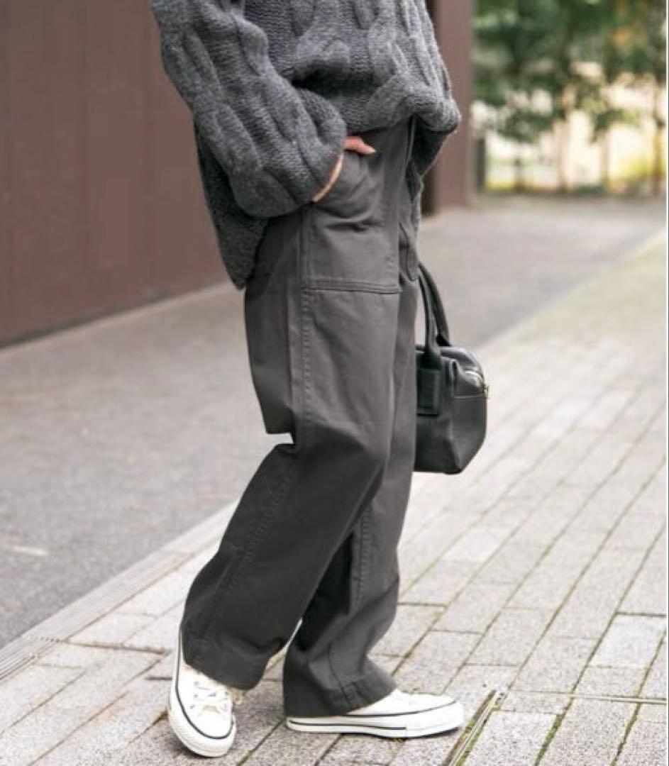 Spick&Span スピックアンドスパン ルーズベイカーパンツ グレー 40