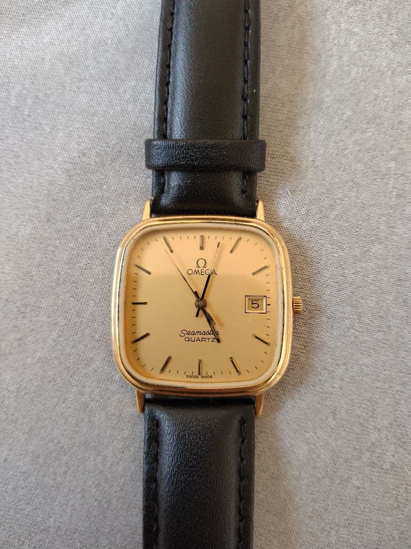 ぽ*け様 OMEGA Seamaster クォーツ　デイト 腕時計 ゴールド