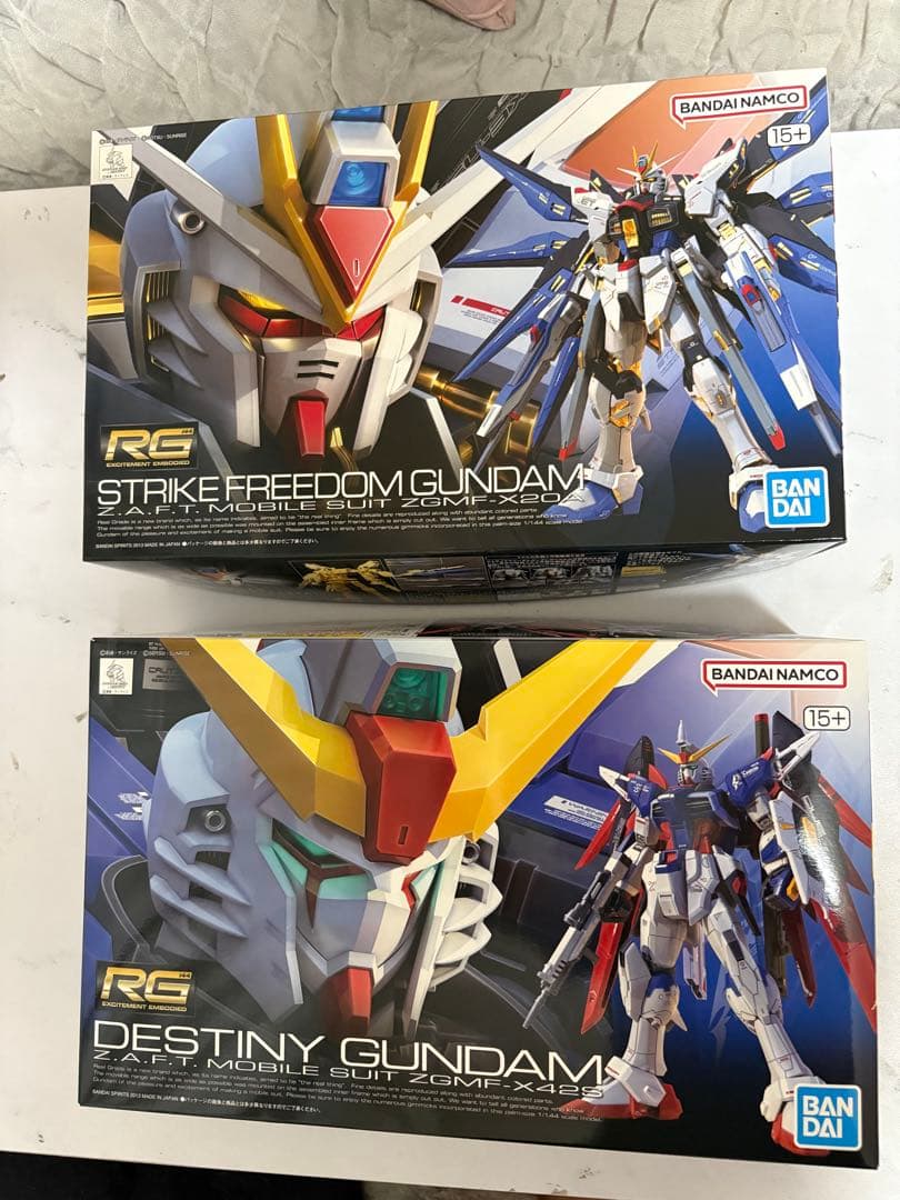 RG ストライクフリーダム＋拡張エフェクトユニット&RGディスティニーガンダム