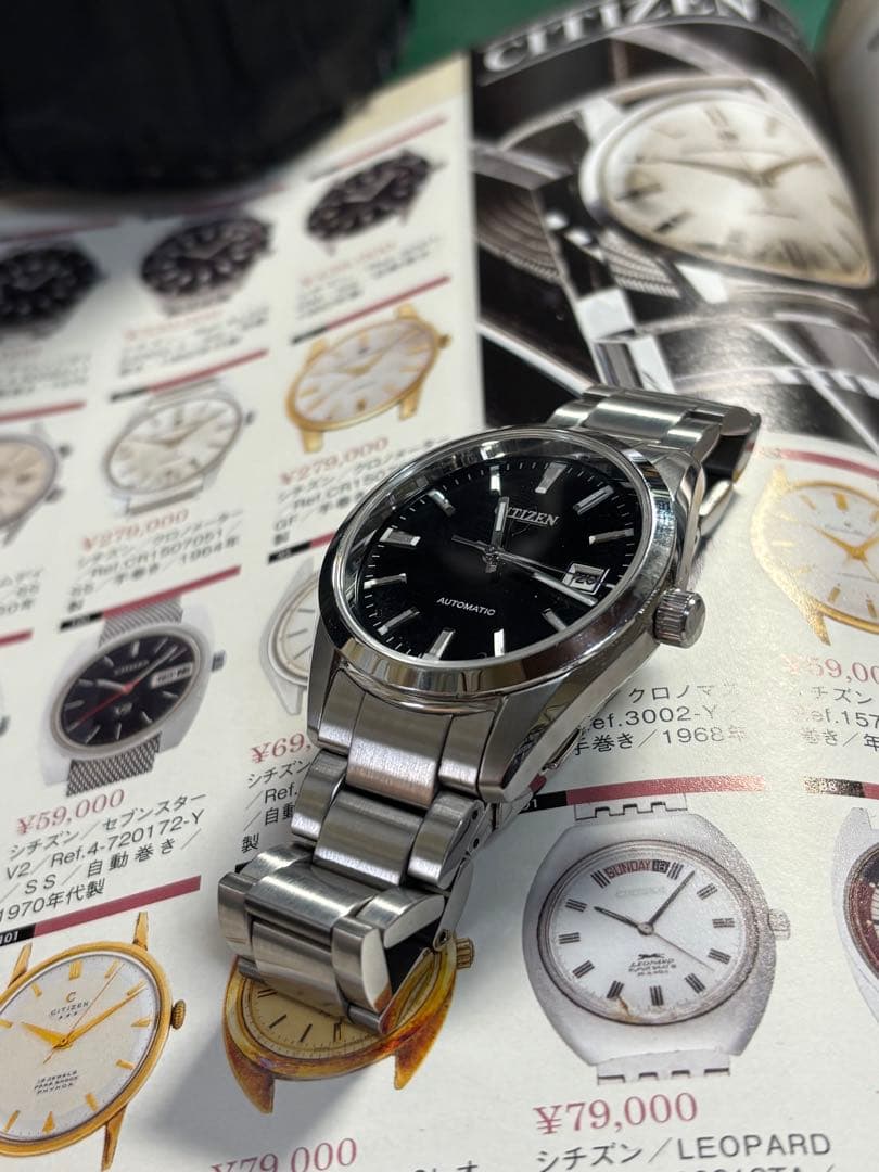 【タイガ123！・保証無し】シチズンコレクション自動巻き黒文字盤