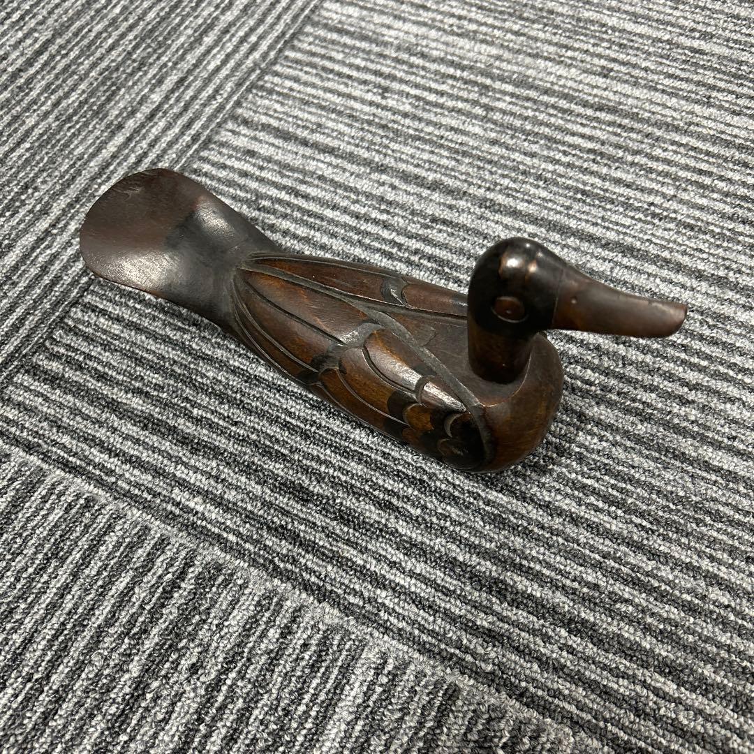 朝鮮美術 李朝 木雁 置物 デコイ