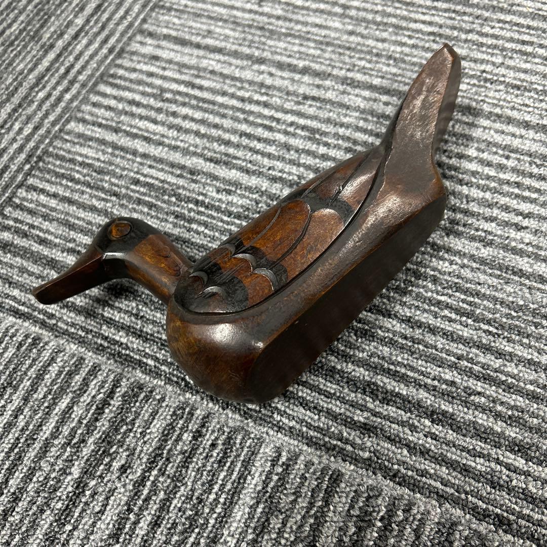 朝鮮美術 李朝 木雁 置物 デコイ