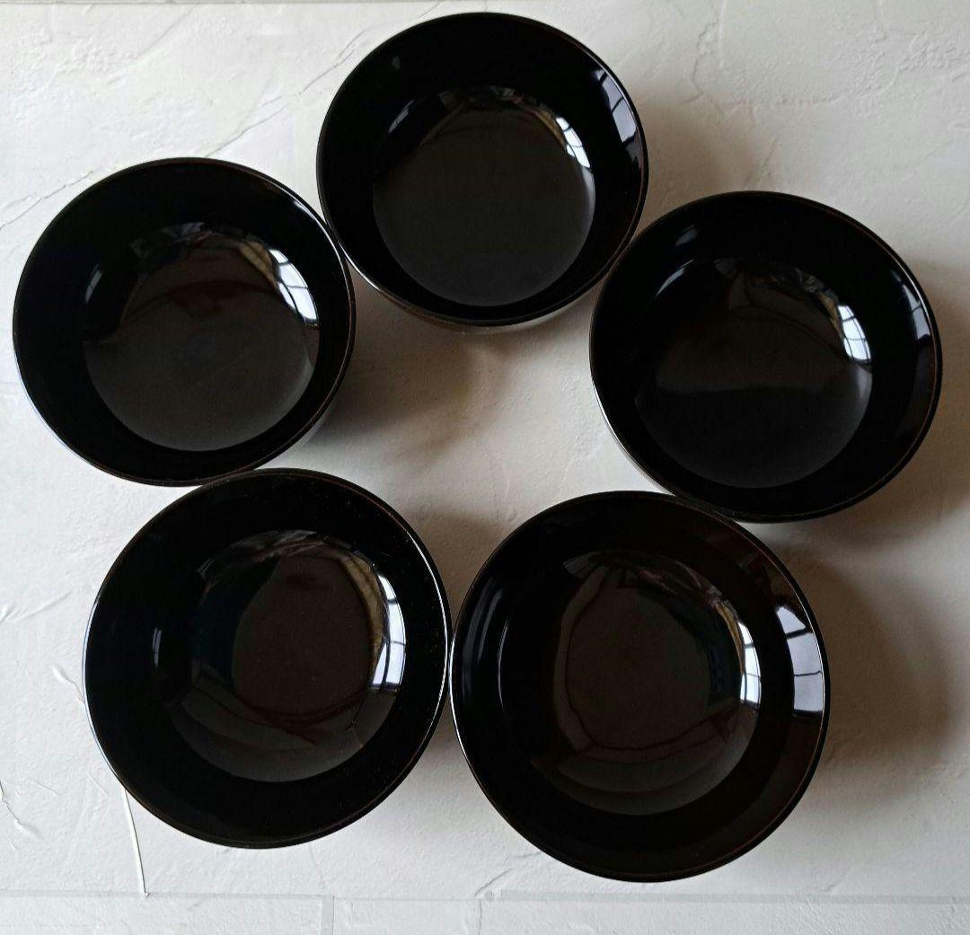 蓋付き 菓子椀 5客 煮物椀　骨董品　木製漆器