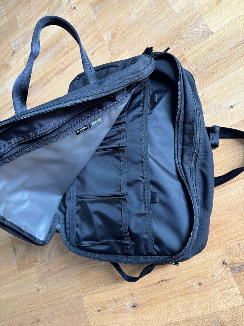 ポータービジネスバッグ　3way 黒　キャンバス地