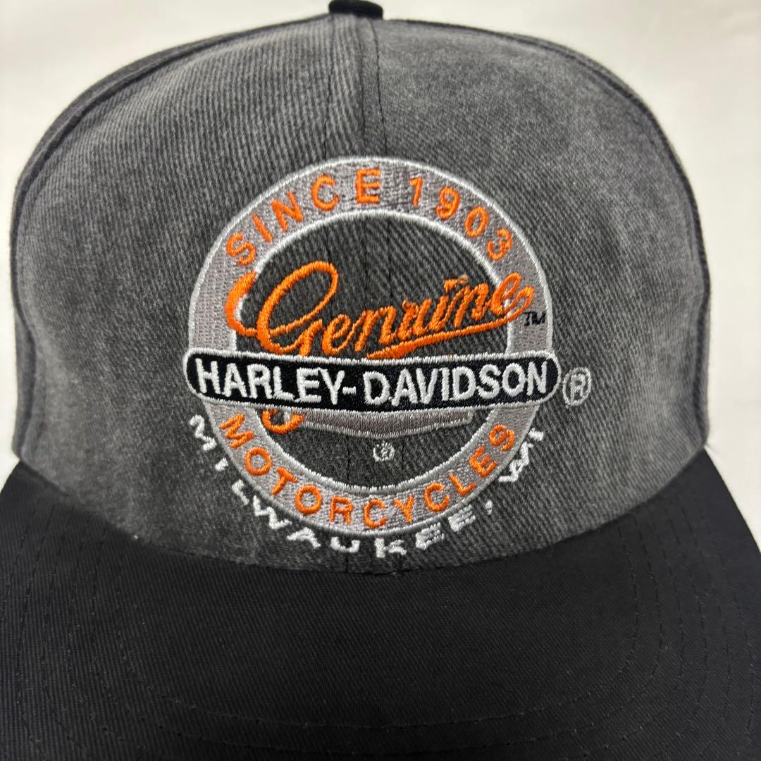 デッドストック ハーレーダビッドソン キャップ ハーレー グレー 2トーン 帽子