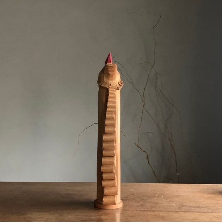 笹野一刀彫 ニワトリ 五代目康久作 民芸 古道具 アンティーク