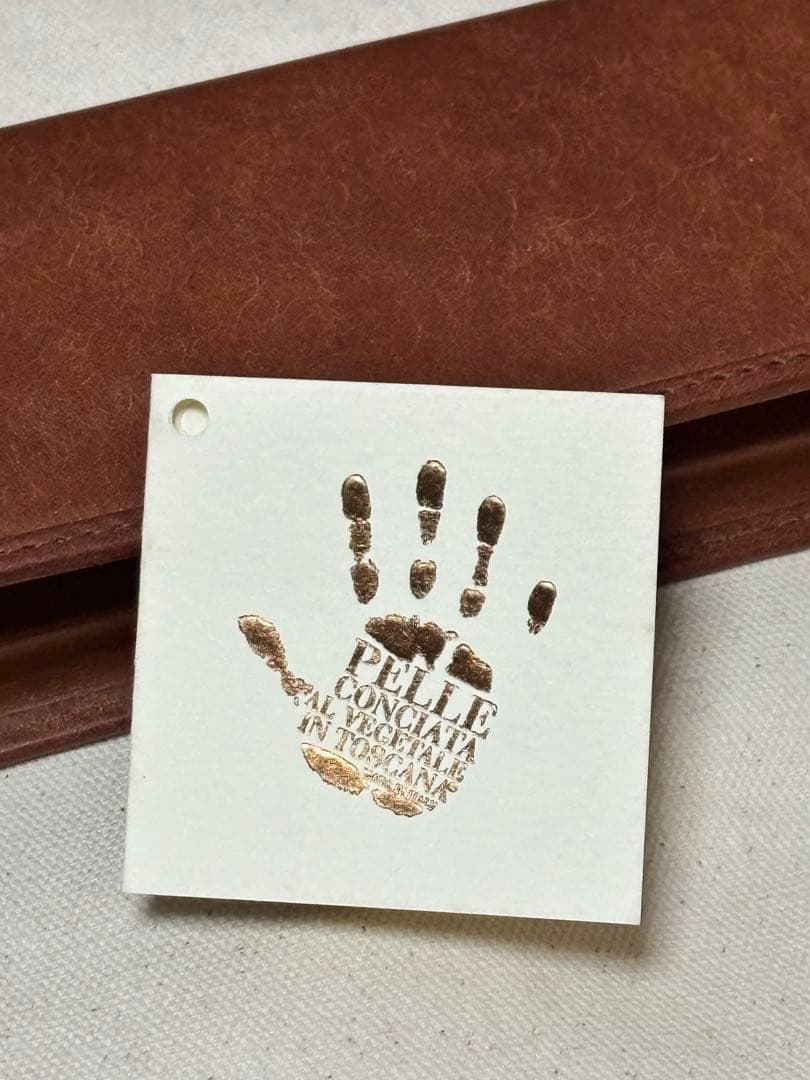 【極美品】プエブロレザー フラップ式ペンケース 本革 ブラウン