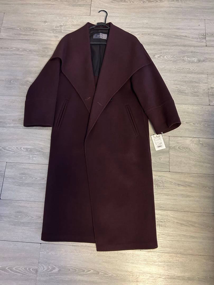 emmaさん、新品未使用！CITY ブラウン（ワインレッド ）チェスターコート