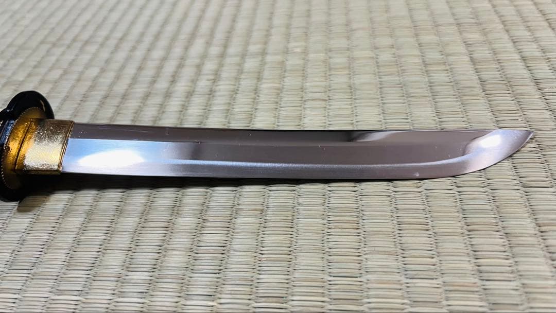 模造刀 拵え 短刀 二重刃文 御守刀 出鮫柄 儀礼刀 居合刀 251012-2