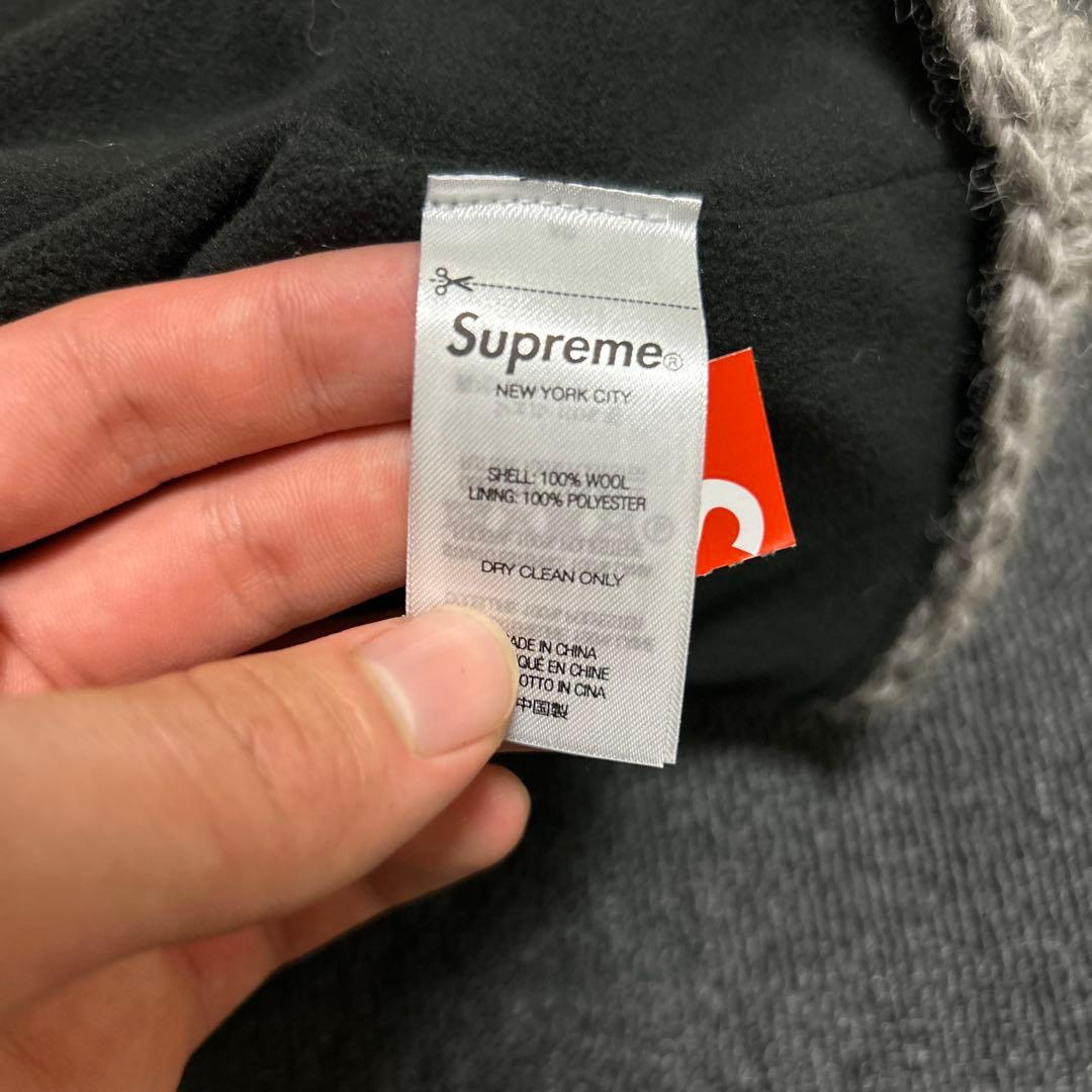 Supreme 花柄ニット帽 グレー　深めで大きめです