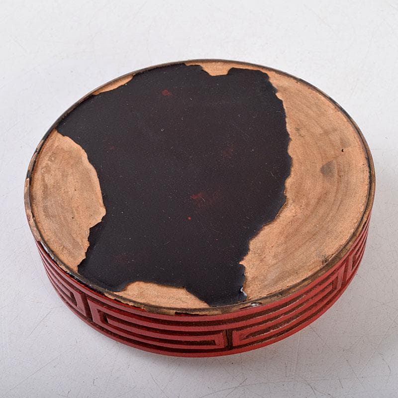 茶道具　漆塗　堆朱香合　仕覆付　C　8668