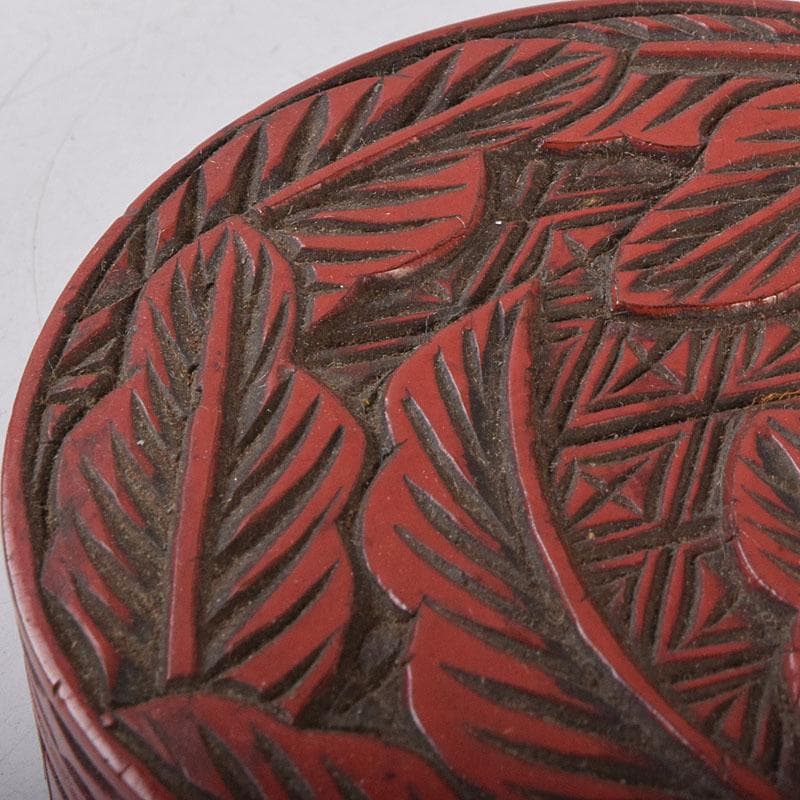 茶道具　漆塗　堆朱香合　仕覆付　C　8668