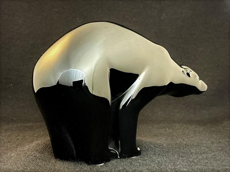 超希少 バカラ ポーラベア （ブラック） クリスタル シロクマ