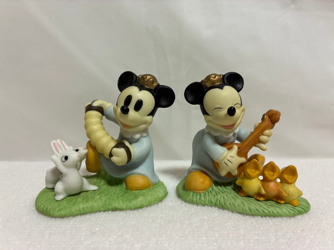 ディズニー　ミッキー　音楽隊　置物　陶器　三協商事