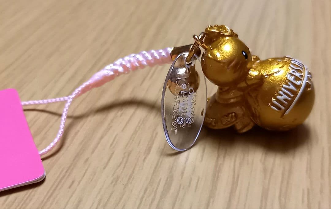 ★u s j限定★　ゴールドキティ　ストラップ♪　希少！！