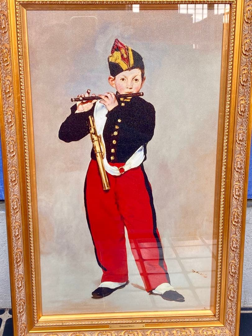 エドゥアール マネ 笛を吹く少年　豪華額装　新品未使用　箱入り