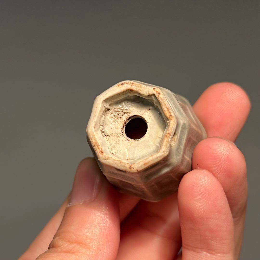 792.夢陶 額入八角豆鉢 盆栽鉢 植木鉢 3.4*3.2*我2.8cm