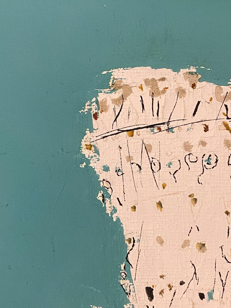 「真作」斎田武夫「青い鳥」油彩画　額装　サイン有り　F8号