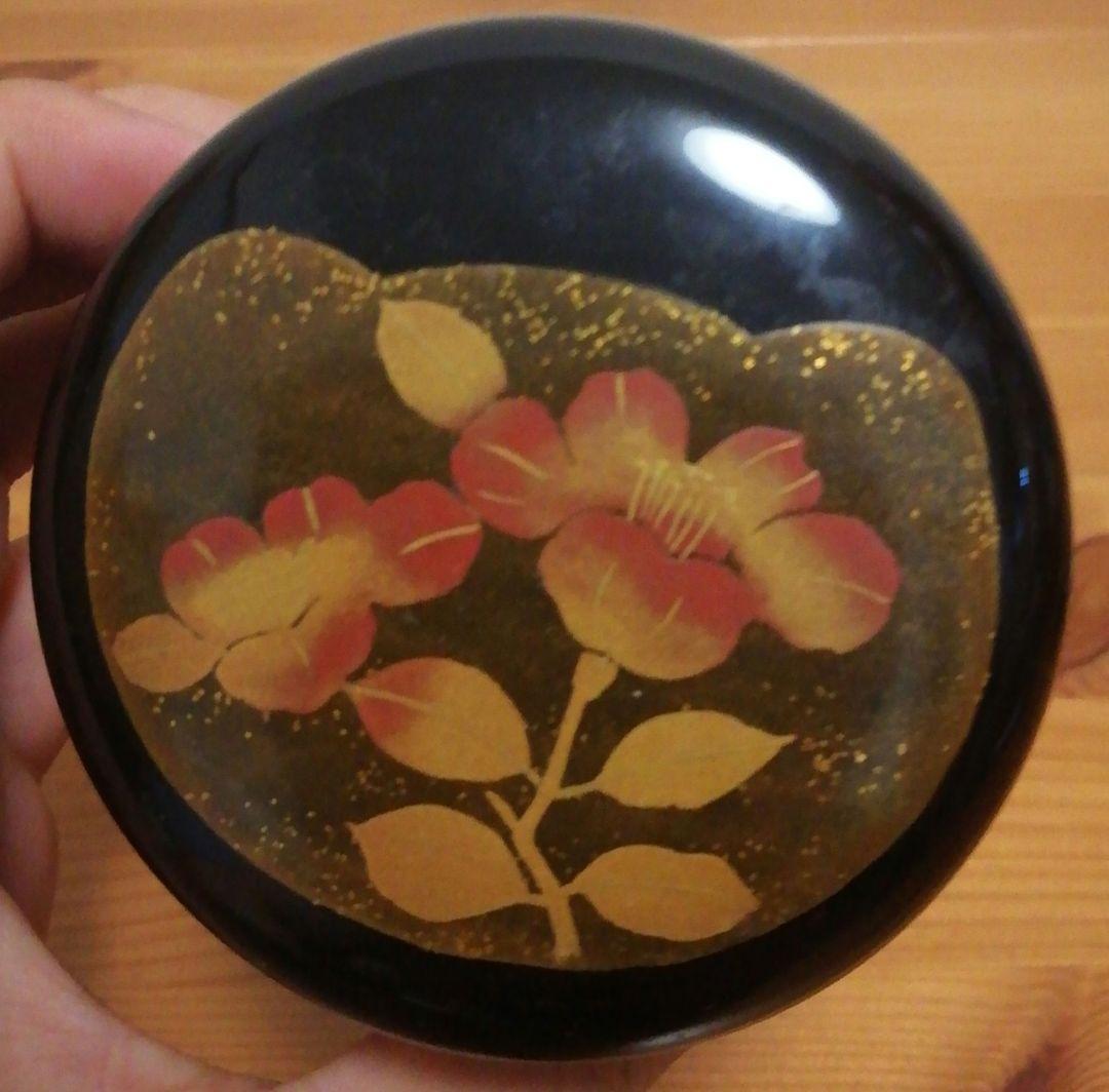 小島漆壺斎作　草花　蒔絵　棗　共箱　茶道具