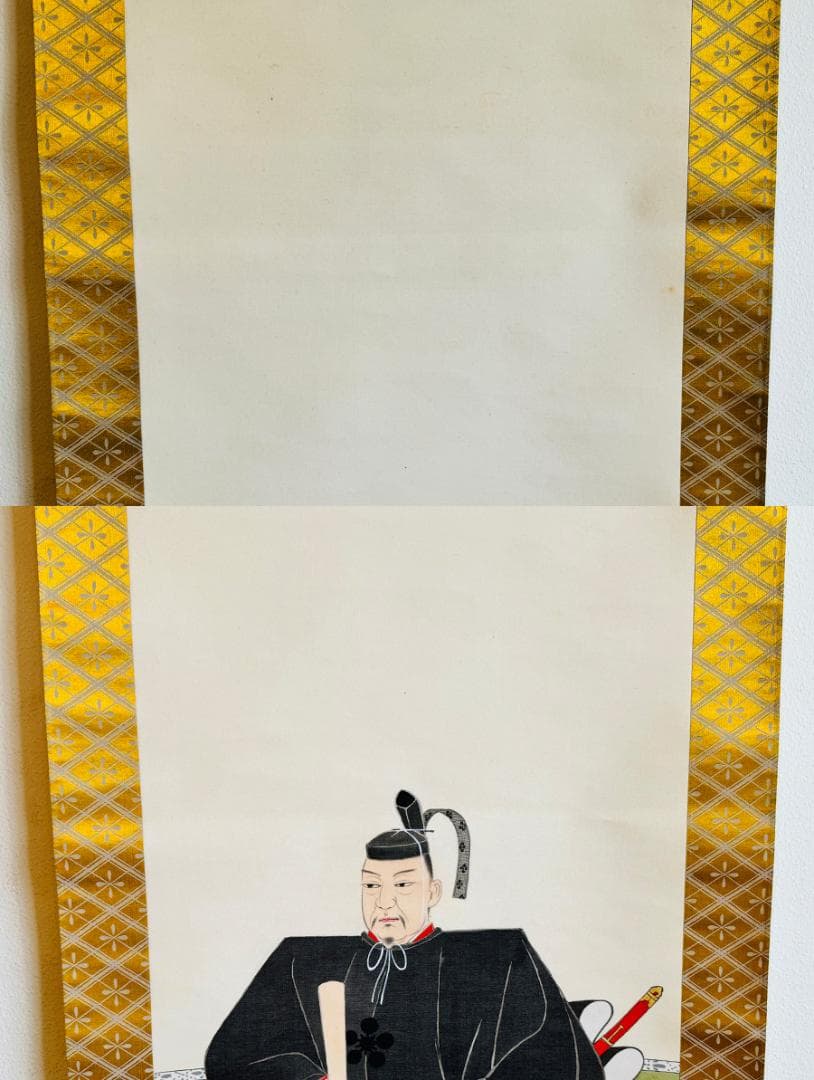 天神様 菅公像 菅原道真像 掛軸 桂山筆 人物画 肖像画 学問の神 日本画 共箱