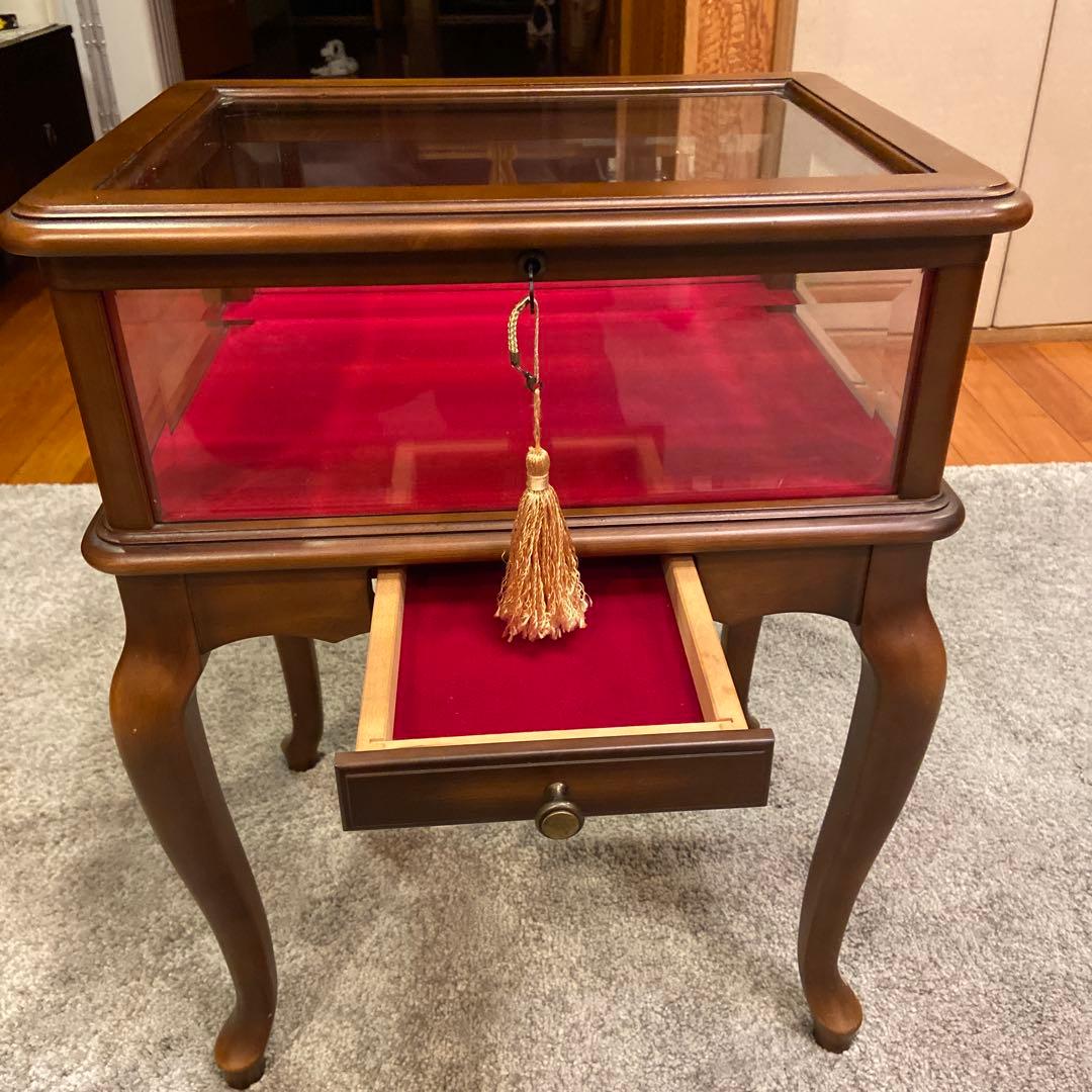 アンティークショーケース 46✖️35高さ59 鍵付き