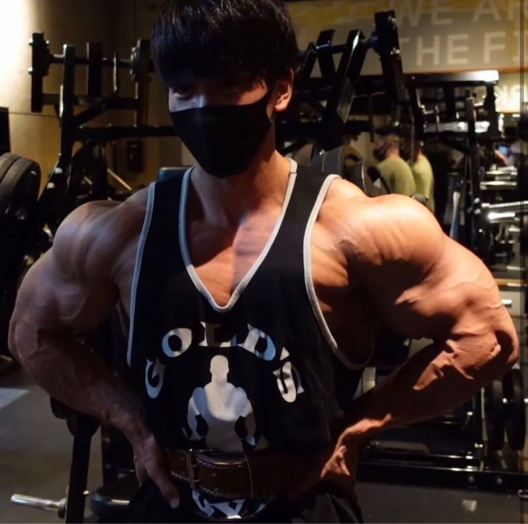 やまなーGOLD'S GYM リンガータンクトップ 黒　横川尚孝着用モデル