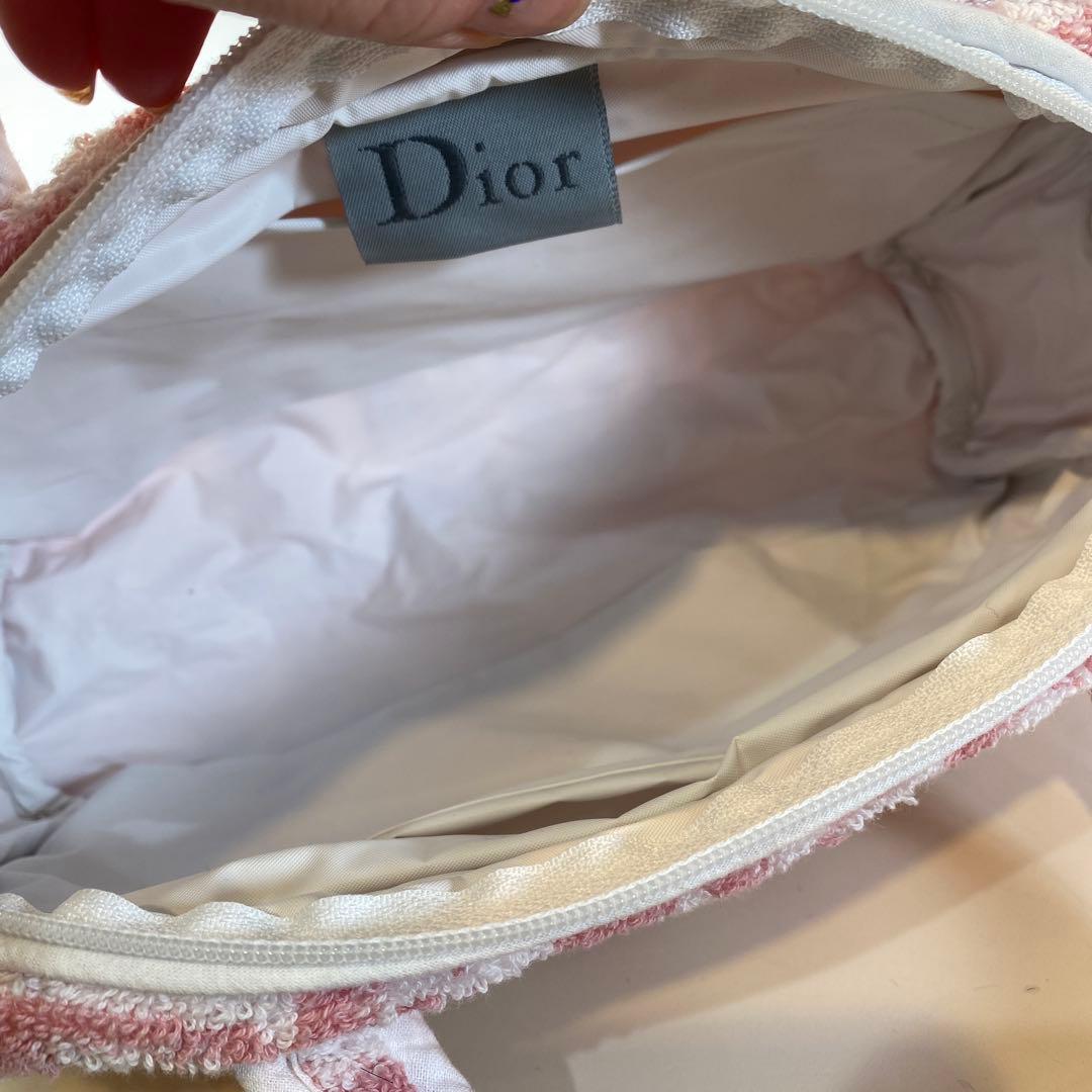 DIOR ピンク　パイル地　ミニボストンバッグ