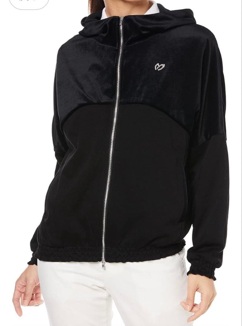 ⭐️超美品⭐️マスターバニー　ベロア　切り替えジップパーカー　ジャケット　蓄熱　黒