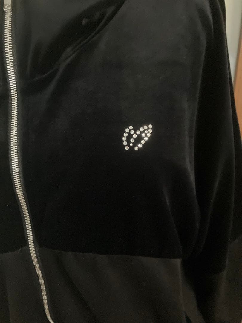 ⭐️超美品⭐️マスターバニー　ベロア　切り替えジップパーカー　ジャケット　蓄熱　黒