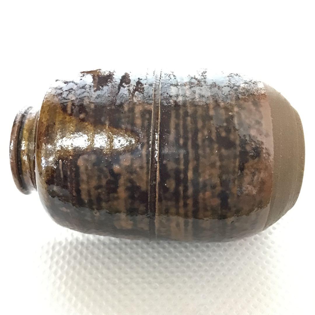 茶道具　筒井順慶茶入写　筒井写瀬戸茶入　佐々木八十二造　栞　共箱　S36CI