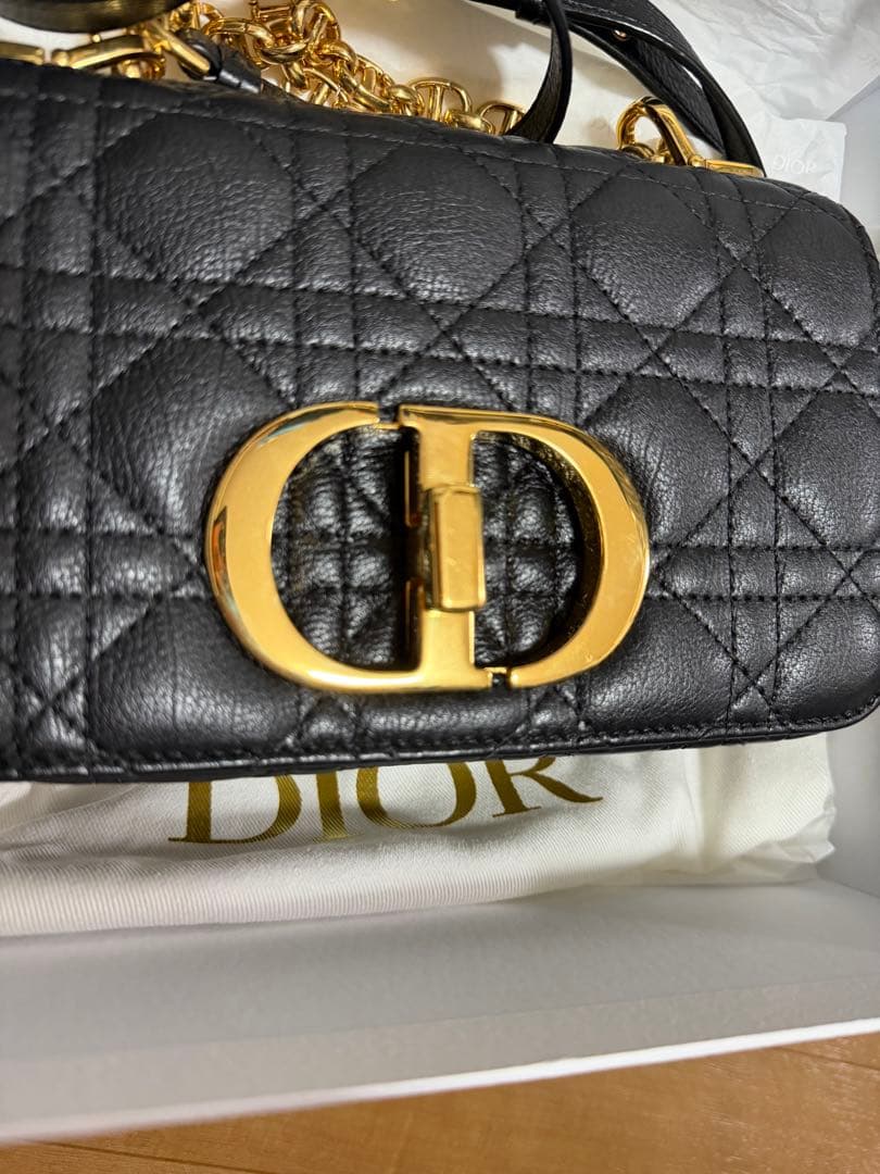 Dior caro ディオール カロ スモール ブラック ゴールド金具