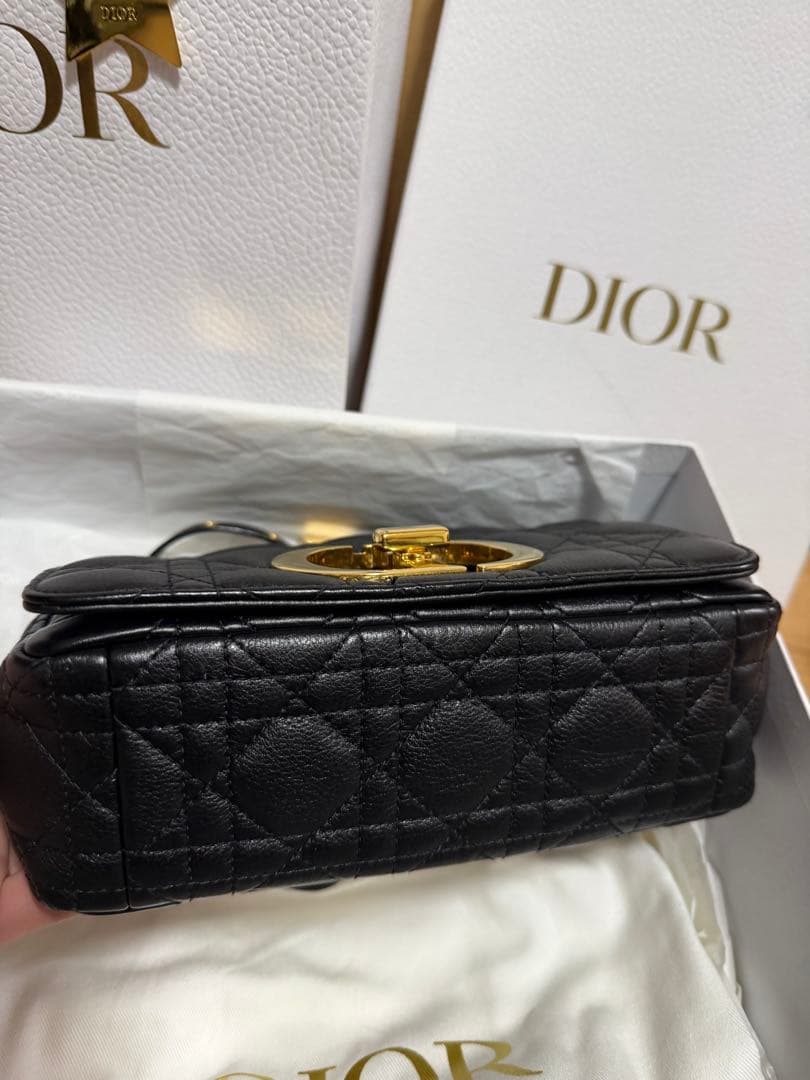 Dior caro ディオール カロ スモール ブラック ゴールド金具